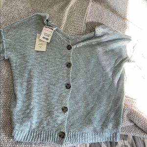 Blue Cardigan Sweater